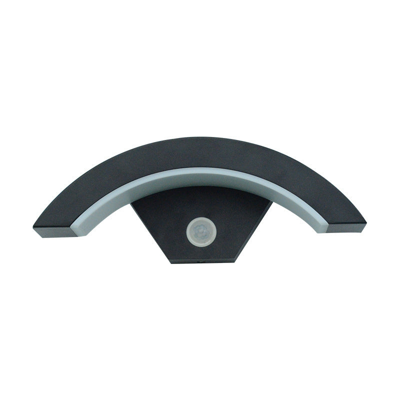 LED Curved Moon Motion Sensor Wall Light