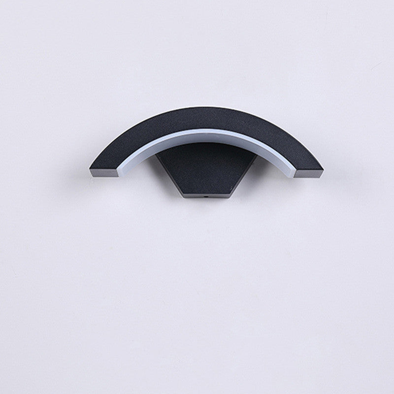 LED Curved Moon Motion Sensor Wall Light