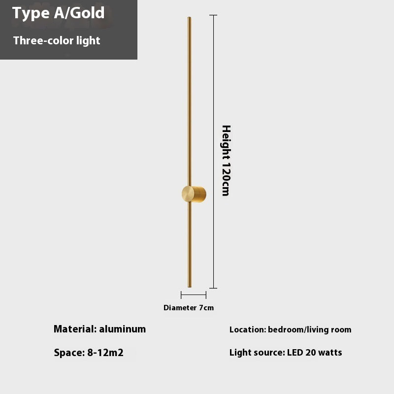 Rotatable LED Strip Wall Lamp for Modern Living Room