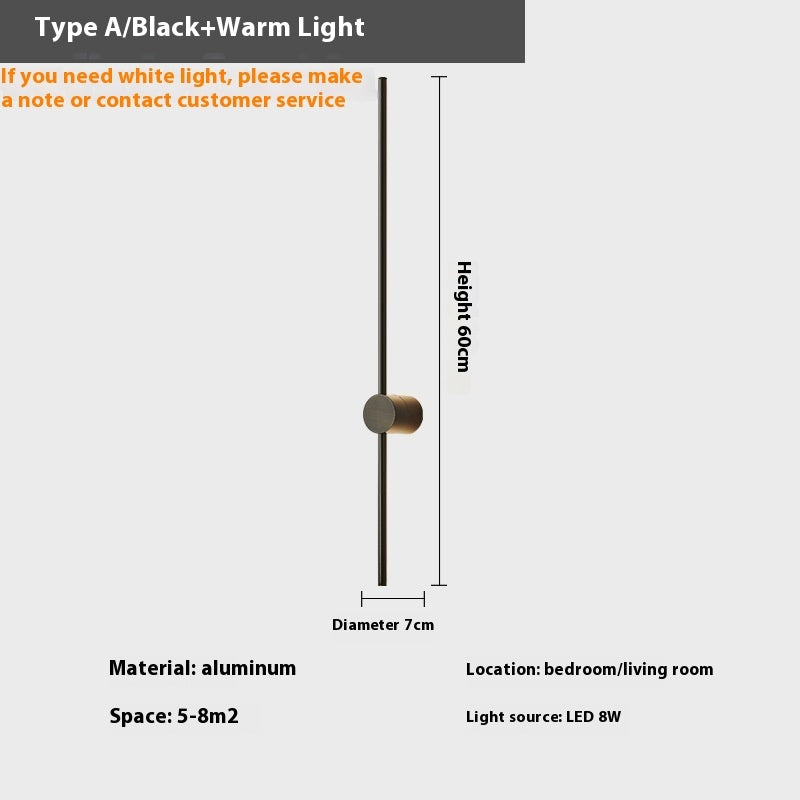 Rotatable LED Strip Wall Lamp for Modern Living Room