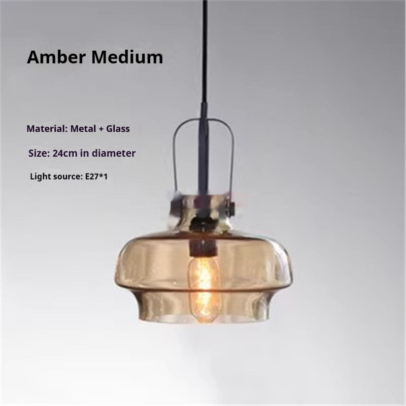 Retro Industrial Glass Chandelier