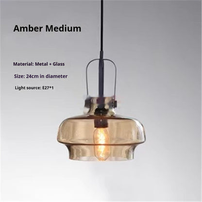 Retro Industrial Glass Chandelier