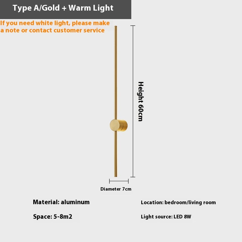 Rotatable LED Strip Wall Lamp for Modern Living Room