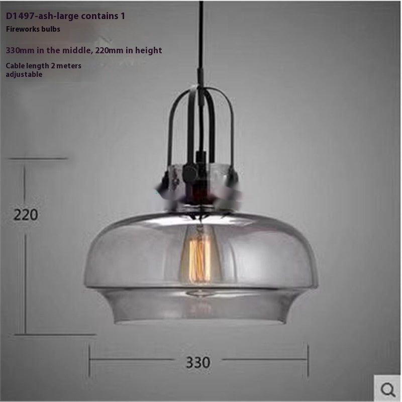 Retro Industrial Glass Chandelier