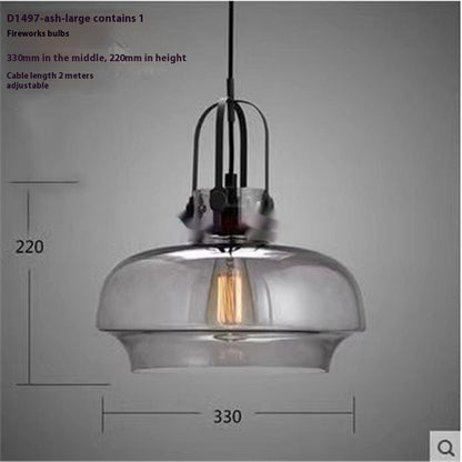 Retro Industrial Glass Chandelier
