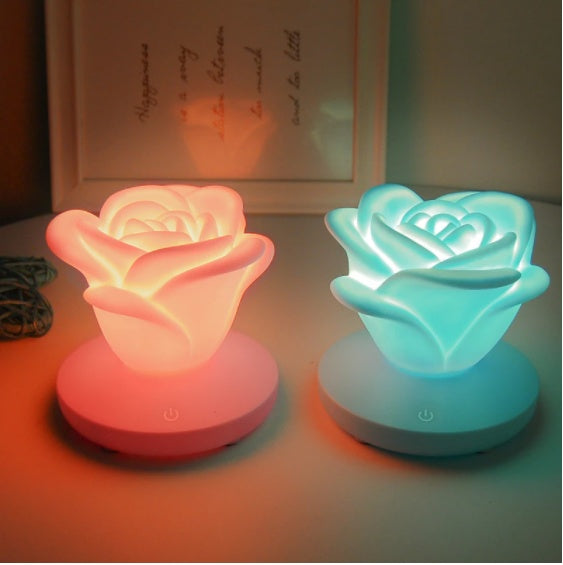 Rose Shaped LED Touch Night Light