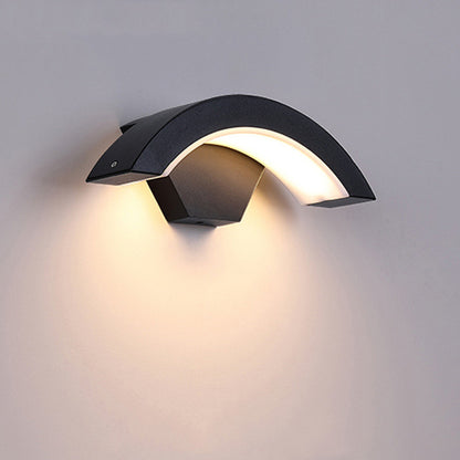 LED Curved Moon Motion Sensor Wall Light