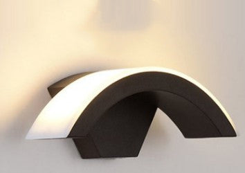 LED Curved Moon Motion Sensor Wall Light