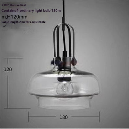 Retro Industrial Glass Chandelier