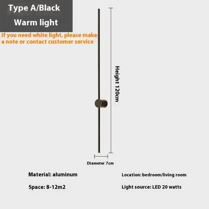 Rotatable LED Strip Wall Lamp for Modern Living Room