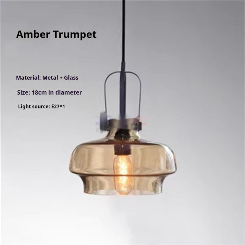 Retro Industrial Glass Chandelier
