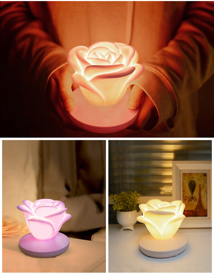 Rose Shaped LED Touch Night Light