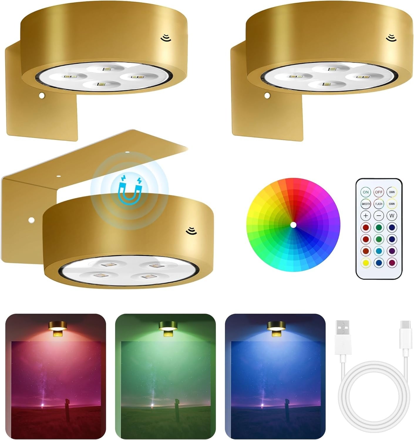 RGB Rechargeable Wardrobe Night Light