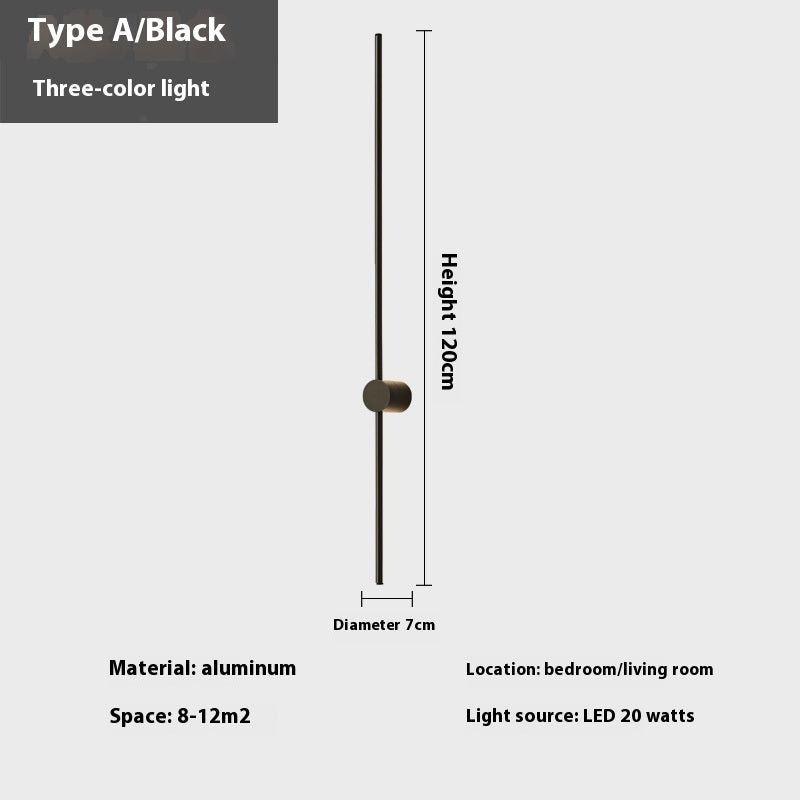 Rotatable LED Strip Wall Lamp for Modern Living Room