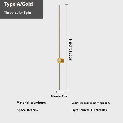 Rotatable LED Strip Wall Lamp for Modern Living Room
