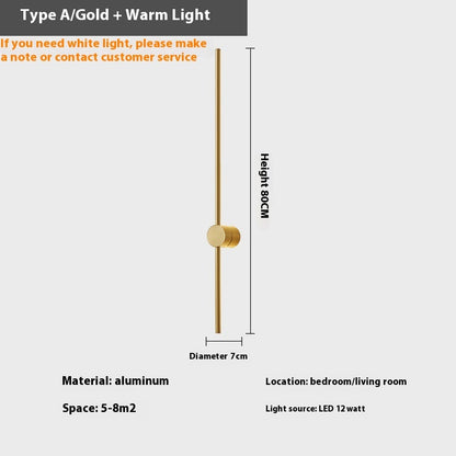 Rotatable LED Strip Wall Lamp for Modern Living Room