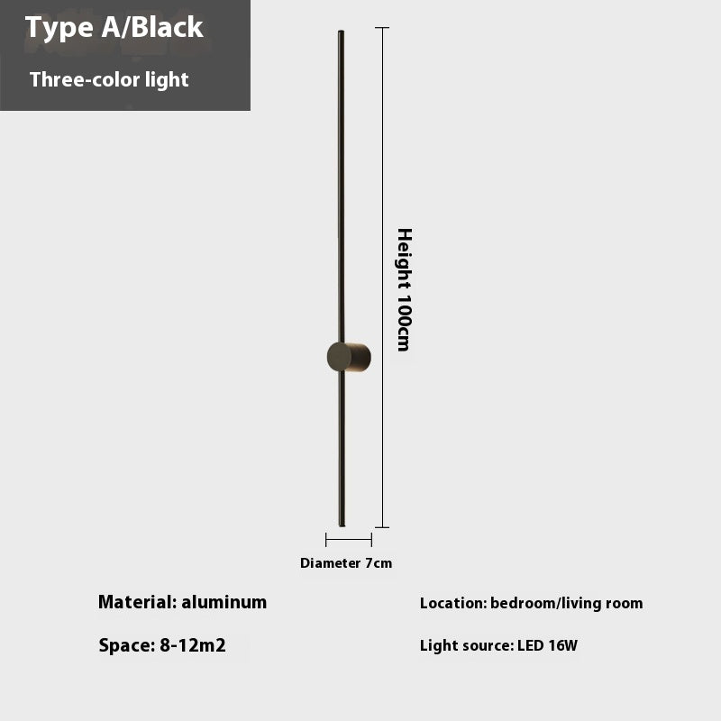 Rotatable LED Strip Wall Lamp for Modern Living Room