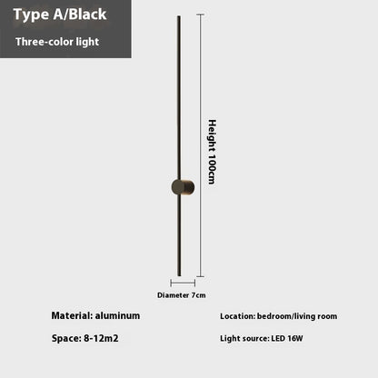 Rotatable LED Strip Wall Lamp for Modern Living Room
