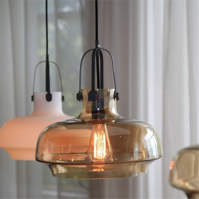 Retro Industrial Glass Chandelier