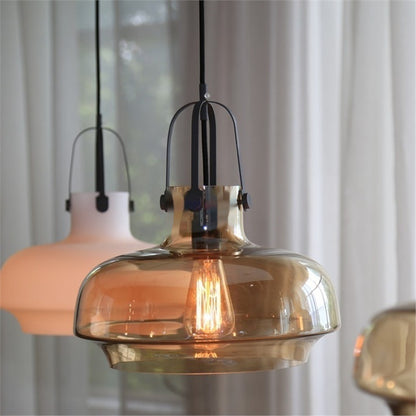 Retro Industrial Glass Chandelier