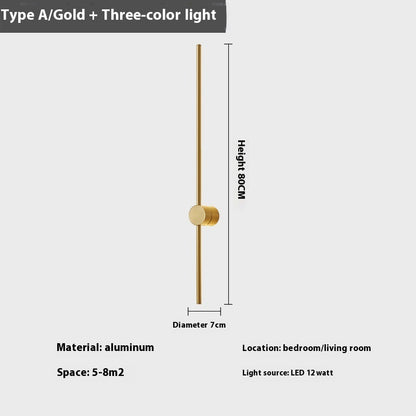 Rotatable LED Strip Wall Lamp for Modern Living Room