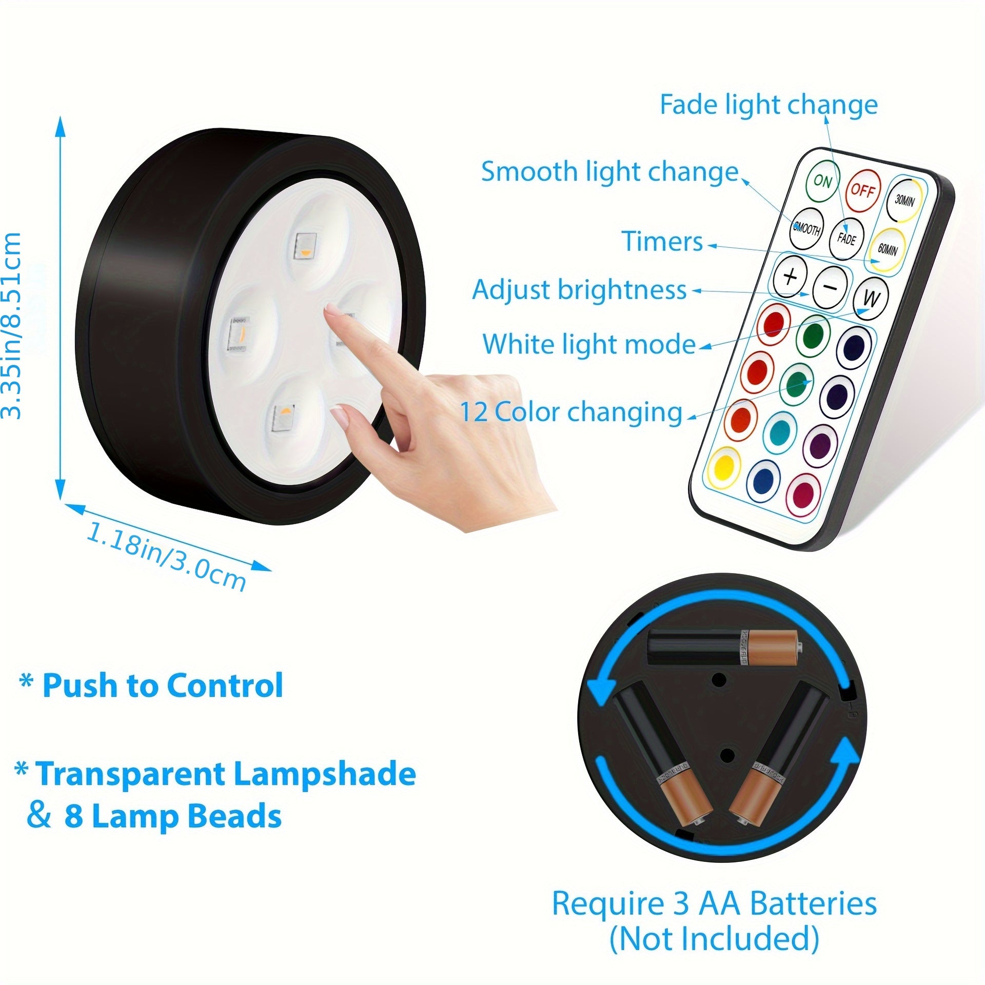 RGB Rechargeable Wardrobe Night Light