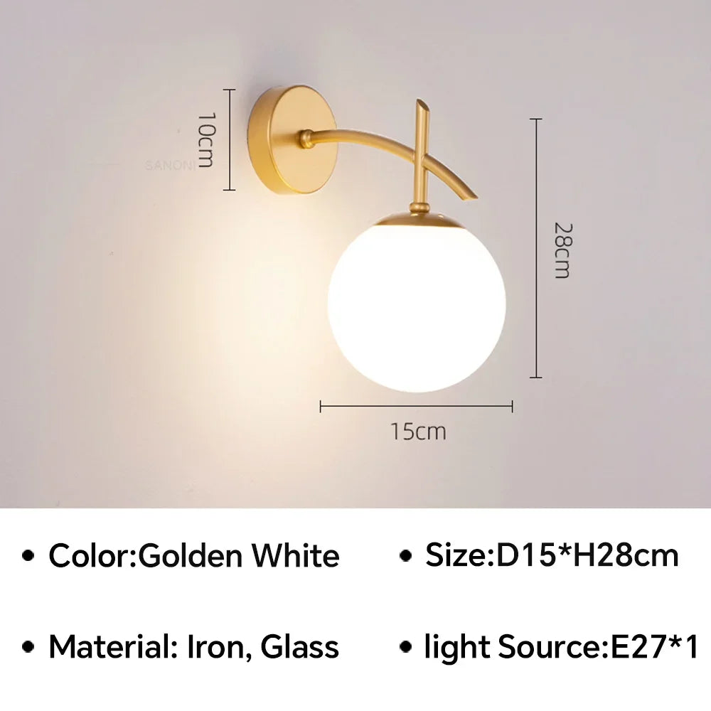 LED Bedroom Bedside Wall Lamp
