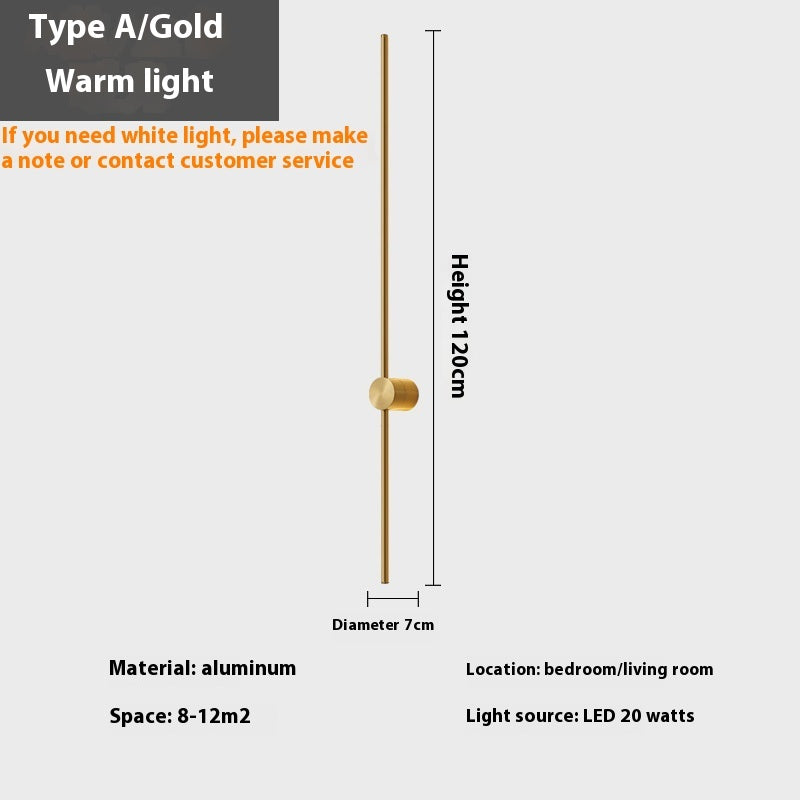 Rotatable LED Strip Wall Lamp for Modern Living Room