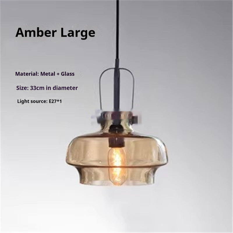 Retro Industrial Glass Chandelier