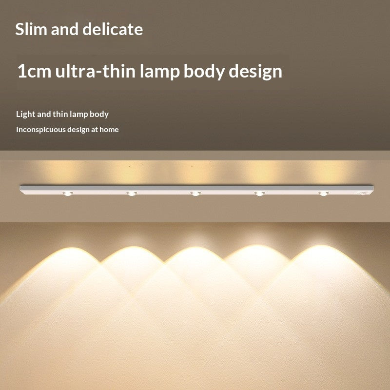 Smart LED Motion-sensor Light Strip For Cabinets with ultra-thin design and customizable lighting.