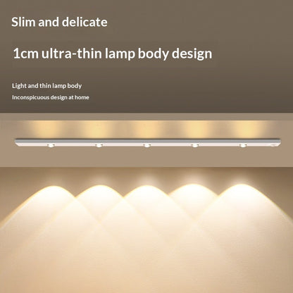 Smart LED Motion-sensor Light Strip For Cabinets with ultra-thin design and customizable lighting.